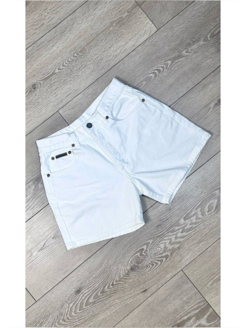 Calvin Klein Vintage 90s Easy Fit Button Fly Ivory Mom Shorts *Read*